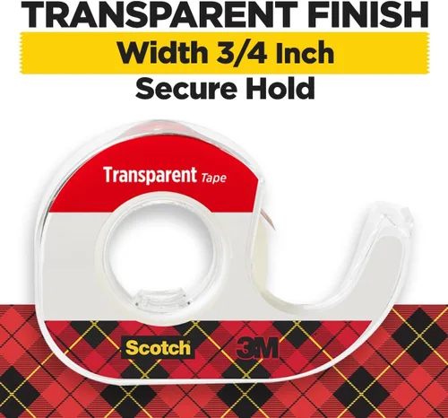 Vista 2 de Scotch Cinta Transparente, 3/4 in x 300 in, 1 Dispensador (157S)