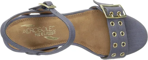 Vista 5 de Aerosoles Sandalias de vestir de Mid Town para mujer, Azul Patchwork, 9