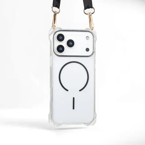 Vista 13 de Funda magnética para iPhone 13 Pro Max, con marco suave magnético transparente, parte trasera de PC, cubierta protectora contra golpes con cordón