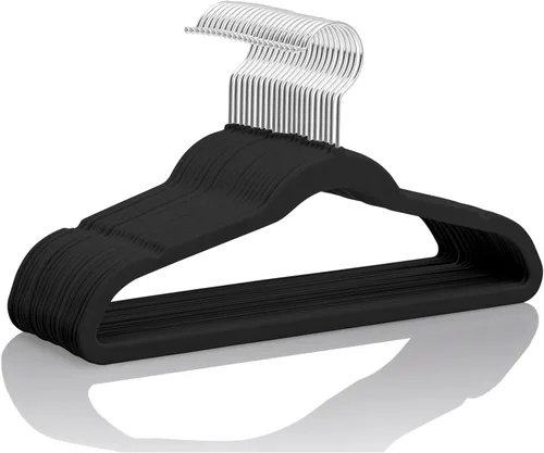 Vista 11 de MIZGI Perchas de terciopelo para bebé, perchas antideslizantes para niños y niños pequeños, perchas de 11.8 pulgadas para ropa de bebé, paquete