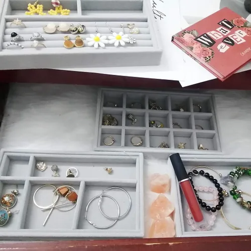 Vista 7 de Organizador de joyas de terciopelo