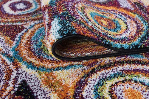 Vista 5 de Tayse Kadin - Alfombra con diseño de círculos, Polipropileno