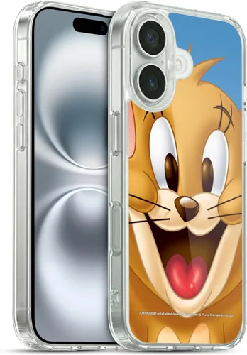 Vista 33 de Head Case Designs Funda de gel de cara completa con licencia oficial de Tom y Jerry Jerry [protección de grado militar] compatible con Apple iPhone