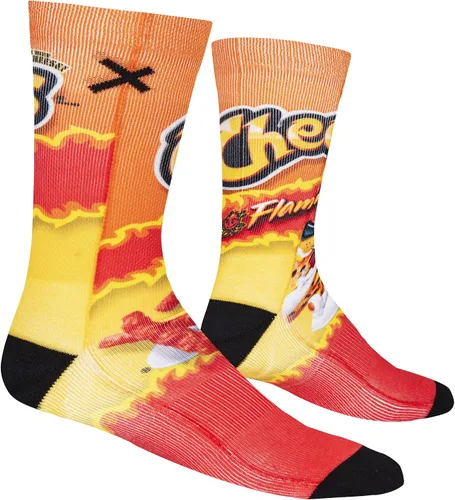 Vista 3 de Odd Sox, Calcetines divertidos para hombre, aperitivos de nachos, doritos, gueos, estampados Funyun