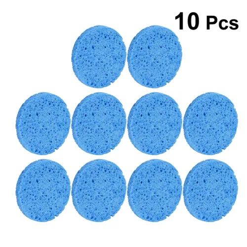 Vista 2 de Esponjas para Maquillaje Esponja de eliminación de maquillaje, 10 piezas comprimidas de celulosa natural esponja facial Comprimir Esponja