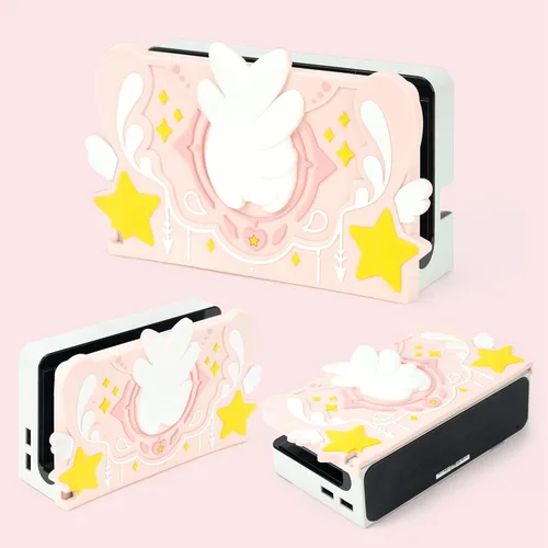 Vista 6 de GeekShare Juego de funda protectora, cubierta de muelle y empuñaduras para el pulgar compatible con Nintendo Switch, absorción de golpes