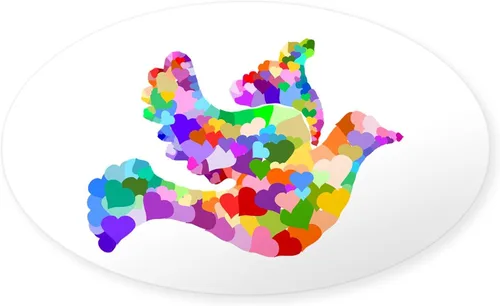 Vista 7 de CafePress Pegatina rectangular de espíritu santo para parachoques de coche ovalada Blanco - Pegatina Rectángulo Espíritu Santo