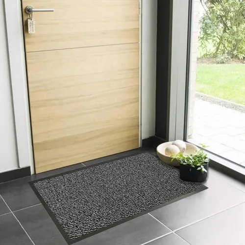 Vista 7 de Felpudo interior grande Lisa 48 L x 32 W Pulgada PP-PVC - Gris