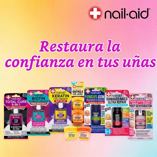 Vista 2 de Nail-Aid Biotin Ultimate Strength - Tratamiento y fortalecedor de uñas, transparente, 0.55 onzas líquidas (08873)