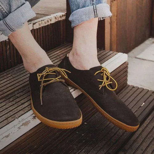 Vista 6 de Vivobarefoot RA II Classic Oxford para hombre Marrón