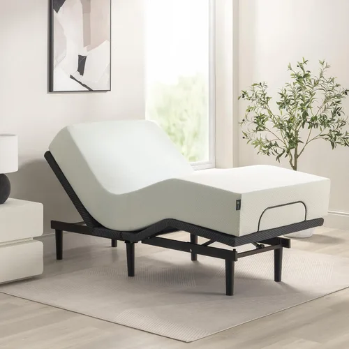 Vista 8 de Zinus Nadia - Base de cama ajustable, base de cama eléctrica reclinable, control remoto inalámbrico de 5 funciones, inclinación independiente