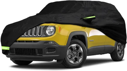 Vista 8 de YIXIN Funda impermeable de automóvil para Jeep Compass 2007-2026, fundas 210T, ajuste personalizado, correa 100% impermeable a prueba de viento