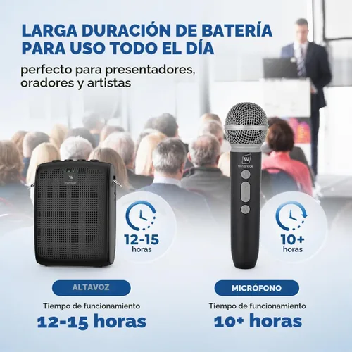 Vista 3 de WinBridge - Amplificador de voz inalámbrico con micrófono para profesores