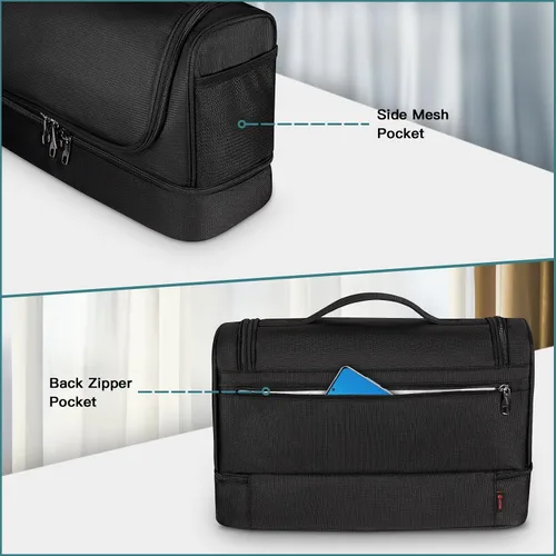 Vista 4 de SITHON Estuche de transporte de viaje de doble capa para Dyson Airwrap StylerShark Speedstyle Flexstyle, gran capacidad, resistente al agua, bolsa