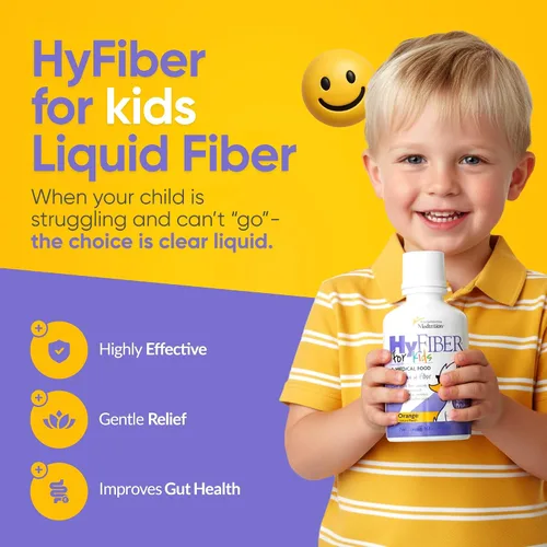 Vista 2 de Medtrition HyFiber - Fibra líquida para niños en una sola cucharada, soporta regularidad y taburetes más suaves, prebióticos FOS para la salud