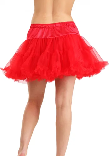 Vista 2 de Enagua Corta Roja para Mujer Multicolor
