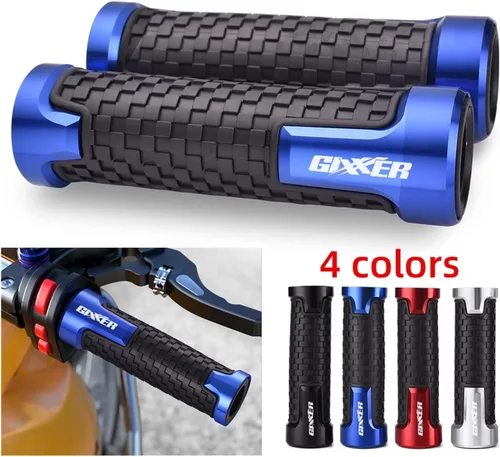 Vista 4 de Empuñaduras de manillar de motocicleta para manubrio de motocicleta, empuñaduras de goma CNC para Suzuki Gixxer 150 Sf 250 Sf Gixxer 155 2020 2021