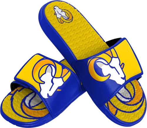 Vista 33 de FOCO mens NFL Team Logo Athletic Sport Shower Flip Flop Sandals Gel Slides