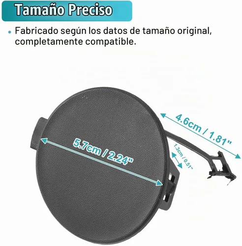 Vista 7 de X AUTOHAUX Cubierta de gancho de remolque de parachoques trasero para Jeep Cherokee 2014-2018 Tapa de gancho de remolque de parachoques trasero