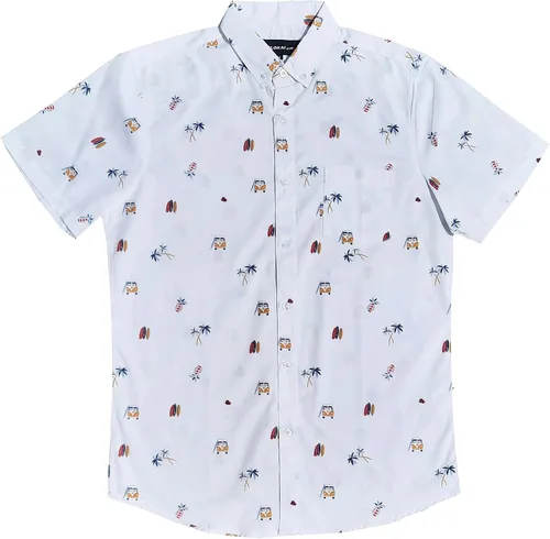 Vista 82 de Molokai Surf - Camisas hawaianas de manga corta con botones y corte ajustado