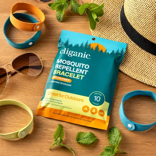 Vista 5 de Cliganic Pulsera repelente de mosquitos Duo - Libre de DEET