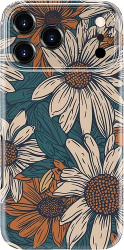 Vista 66 de Funda para iPhone 12 Mini, compatible con carga inalámbrica, protección de doble capa con elegante diseño de flores silvestres, silicona suave +