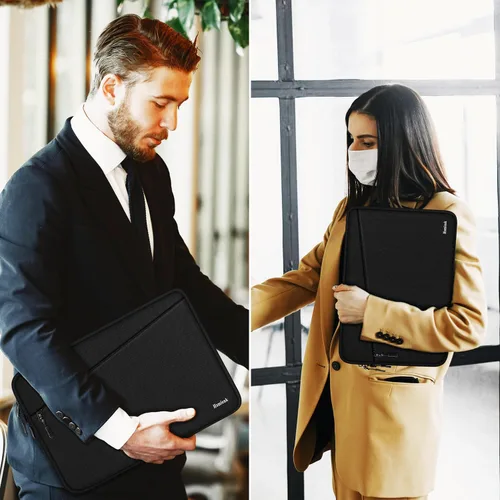 Vista 7 de Funda para portátil de 14 pulgadas, resistente al agua, con bolsillo Negro