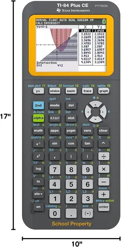 Vista 4 de Calculadora gráfica TI84PLSCEBLUBRY de Texas Instruments, multicolor/fantasía (Teacher 10 Pack)