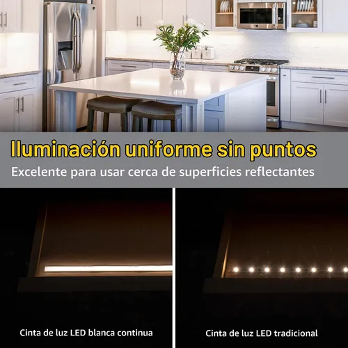 Vista 2 de Armacost Lighting RibbonFlex Pro 24V Luz de Tira LED COB Blanca, 2700K, 165 Lúmenes/Pie, 2.5M 171110 Blanco cálido 2700K