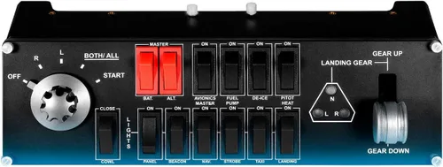 Vista 6 de Logitech Pro Flight Timón Pedales & Pro Flight Switch Panel, BLANCO