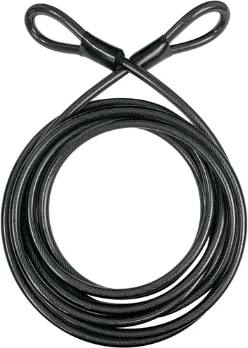 Vista 9 de DELSWIN Cable de acero de seguridad con bucles, 0.472 in (1/2 pulgada) de grosor, 4 pies, resistente cable de bloqueo de bicicleta, cables trenzados