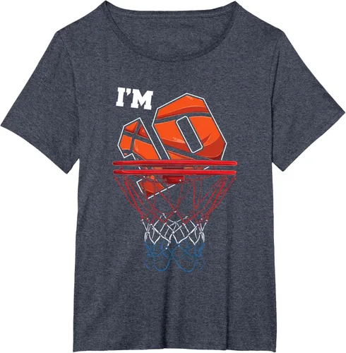 Vista 54 de Camiseta de regalo de cumpleaños con red de baloncesto de 10 años, Negro