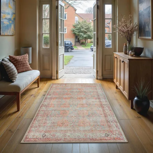Vista 164 de GLN Rugs Traditional Collection - Alfombra de felpilla lavable a máquina, tradicional lavable, antideslizante, alfombra de felpilla de pelo corto
