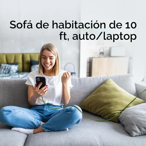 Vista 5 de Cable USB tipo C, paquete de 5 cables USB A a tipo C de 10 pies de largo de carga rápida tipo C, cargador de teléfono para Samsung Galaxy S10 S9 S8