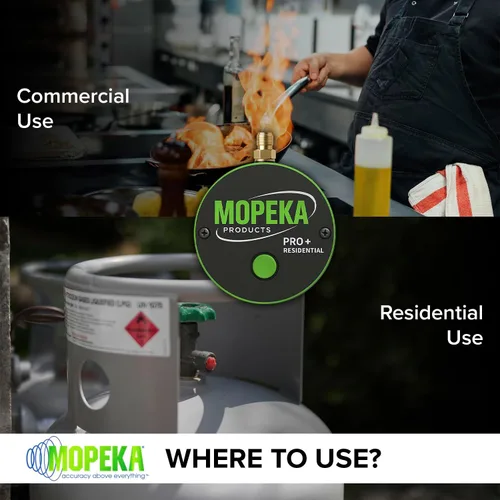 Vista 5 de Mopeka Pro + Sensor Celular - Sensor Ultrasónico Bluetooth y Celular Para Tanques de Propano de Acero - Perfecto Para Tanques de Propano - Hasta
