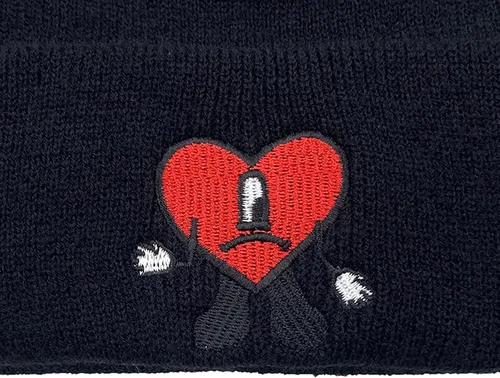 Vista 4 de Axaewuy Gorros de conejo y sombreros de punto, gorra bordada Merch Reggae Rapper, trajes de concierto de hip hop