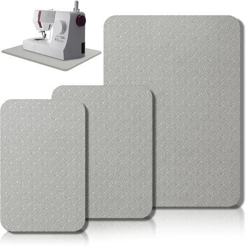 Vista 16 de Drydiet 3 Piezas Tapetes Silenciadores para Máquina de Coser Tapete de Pedal Almohadilla para Máquina de Coser Goma Antideslizante que se Mantiene