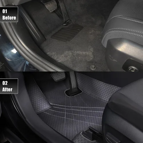 Vista 4 de EKR Alfombras personalizadas para Honda CRV 2012-2016, alfombrilla de lujo para el suelo del automóvil de la fila delantera y segunda fila