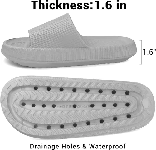 Vista 3 de VONMAY Cloud Slides for Women Men Pillow Slippers Shower Sandals House Slides Quick Drying Non Slip Thick Foam Sole