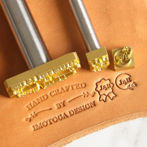 Vista 8 de Sello de cuero personalizado, herramientas de estampado personalizadas, kit de estampado de cuero, herramienta de trabajo de grabador, mini sellos