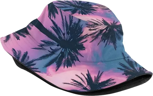 Vista 2 de Bucket Hat for Women and Men Funny Sun Sun Cap Packable Outdoor Beach Fisherman Hat