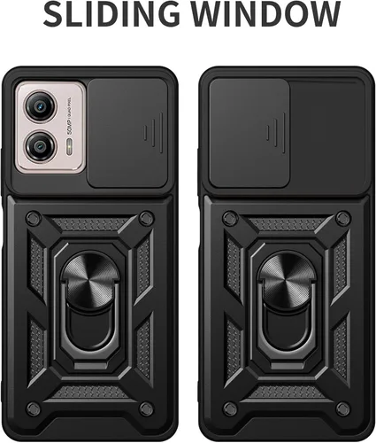 Vista 8 de Funda de teléfono para Motorola Moto G53 5G, grado militar, a prueba de golpes, resistente, protector para lente de cámara, anillo de dedo, soporte