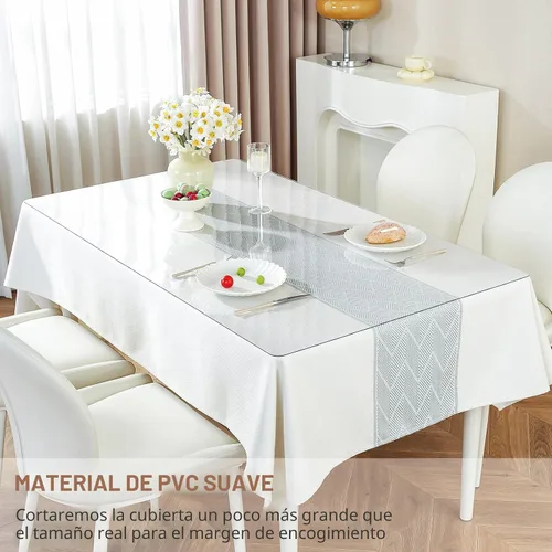 Vista 4 de LovePads -Protector transparente para escritorio, 1/16 pulgadas de grosor, 12 x 24 pulgadas, protector de vinilo transparente para mesa, escritorio