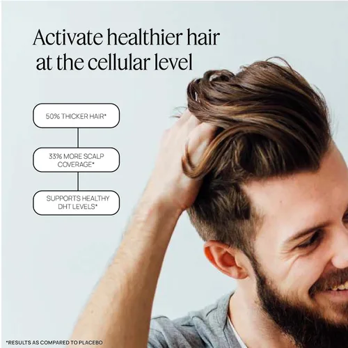 Vista 3 de OMI WELLBEAUTY - Péptidos para el crecimiento del cabello para hombre, recomendado por médicos, biotecnología fortificante de folículos