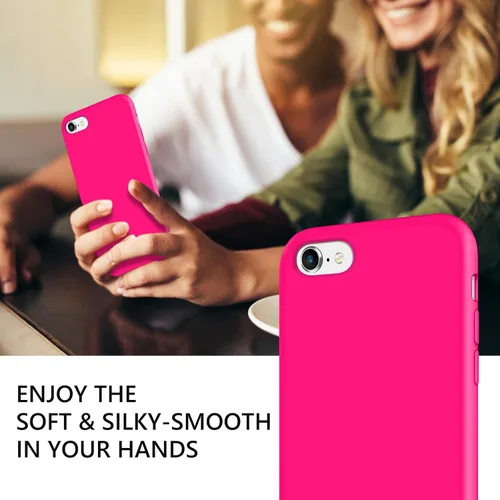 Vista 7 de GUAGUA Funda compatible con iPhone 6s, iPhone 6, silicona líquida, gel suave, goma delgada, ligera, forro de microfibra, con textura, a prueba