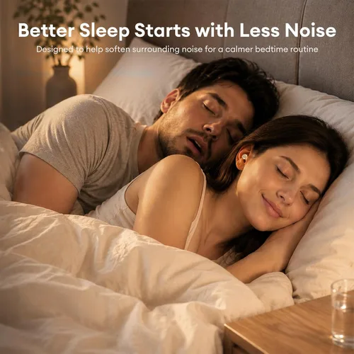 Vista 2 de Pequeños auriculares invisibles para dormir en el oído, auriculares Albaricoque