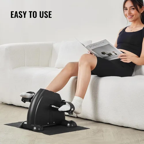 Vista 6 de VEVOR Ejercitador de pedal de bicicleta para debajo del escritorio, mini bicicleta estática para ejercicio de brazos/piernas, ejercitador de pedal
