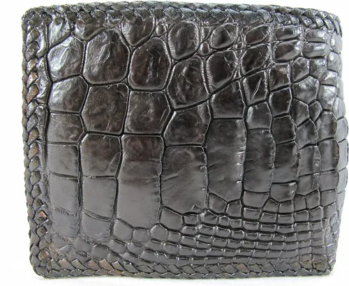 Vista 3 de Pelgio Cartera de piel de cocodrilo genuina hecha a mano de piel de cocodrilo