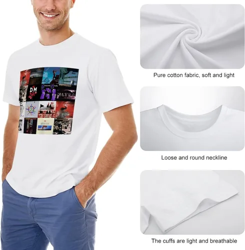 Vista 6 de T Shirt Men Short Sleeve Round Neck Fashion Cotton Tee