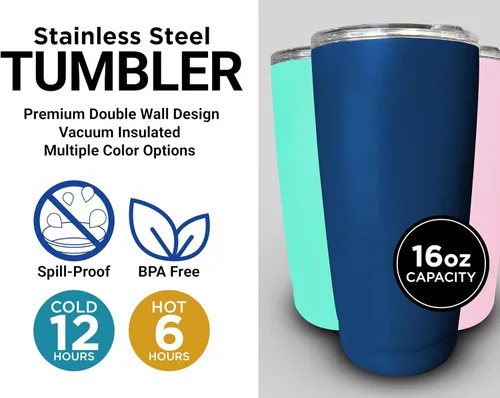 Vista 2 de Aceitunas Puerto Rico Souvenir - Vaso de acero inoxidable (16 onzas), diseño retro